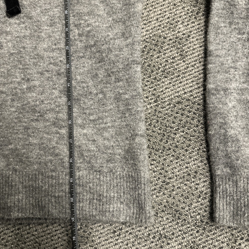 Banana Republic Womens Gray Wool Blend Knit Hoodie Sweater Velvet Drawstring XS - Picture 7 of 12